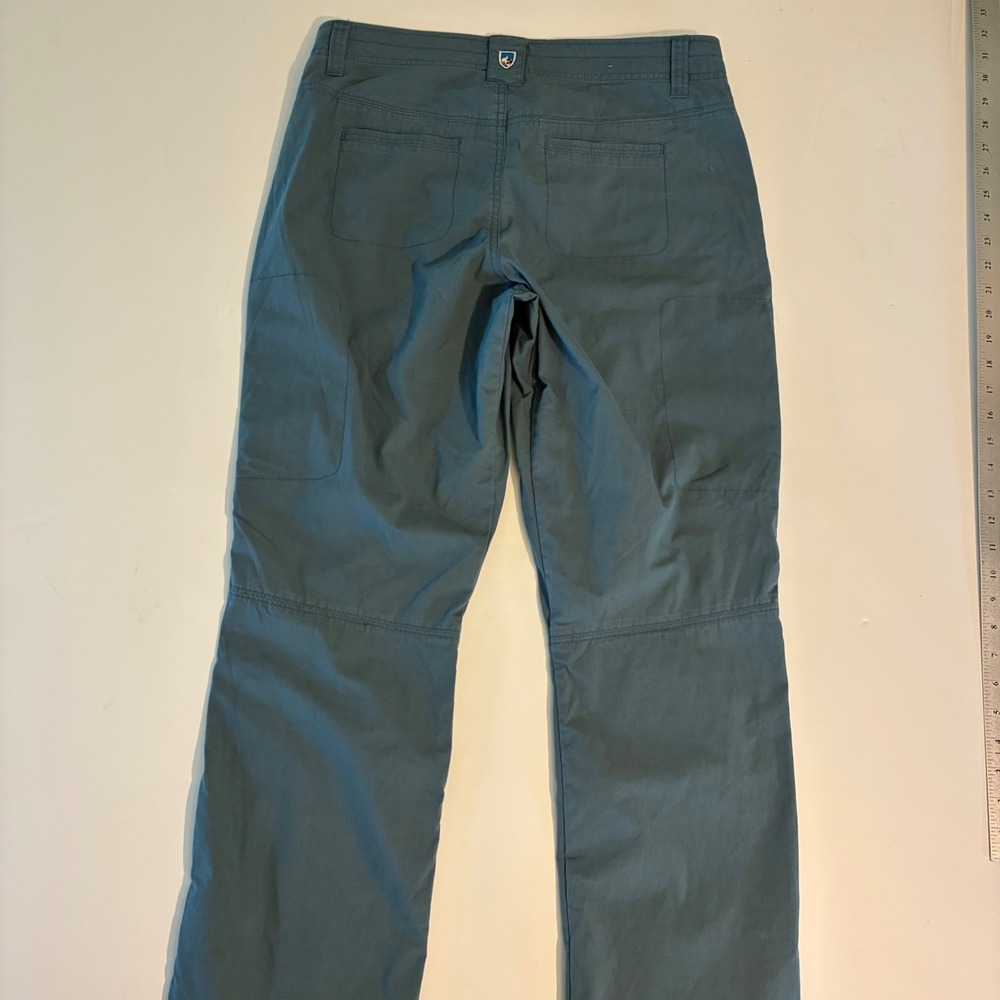 Kuhl Splash Blue Green Hiking Pants Womens 10 Short Straight Leg Active Outdoors
